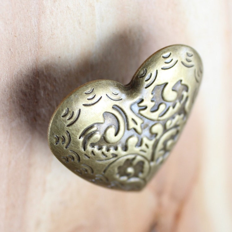 Heart Drawer Knobs Decorative Knobs with pattern in by DaRosa