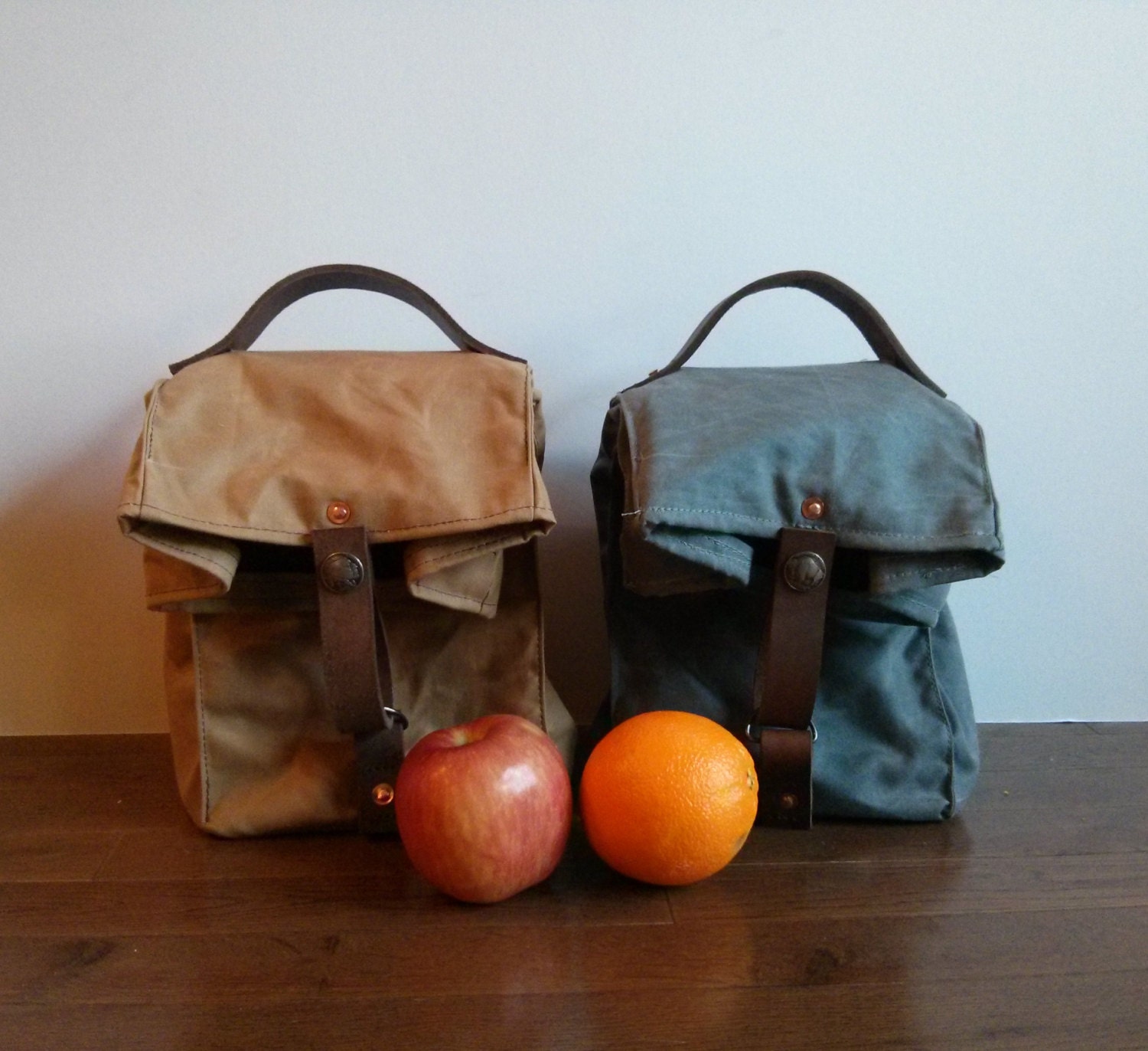 Field Tan Waxed Canvas Cordura and Leather by YukonHarborTradingCo