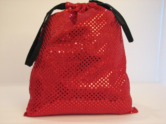 red shoe bag