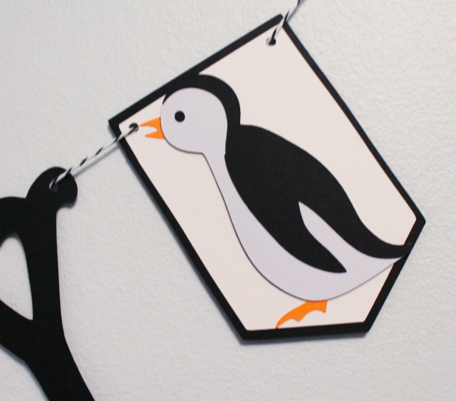 Penguin Happy Birthday Banner Custom Colors by JessMadeThis