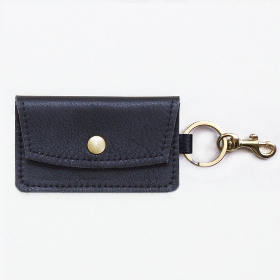 Leather Keychain Credit Card Wallet ID Wallet by JillyDesigns