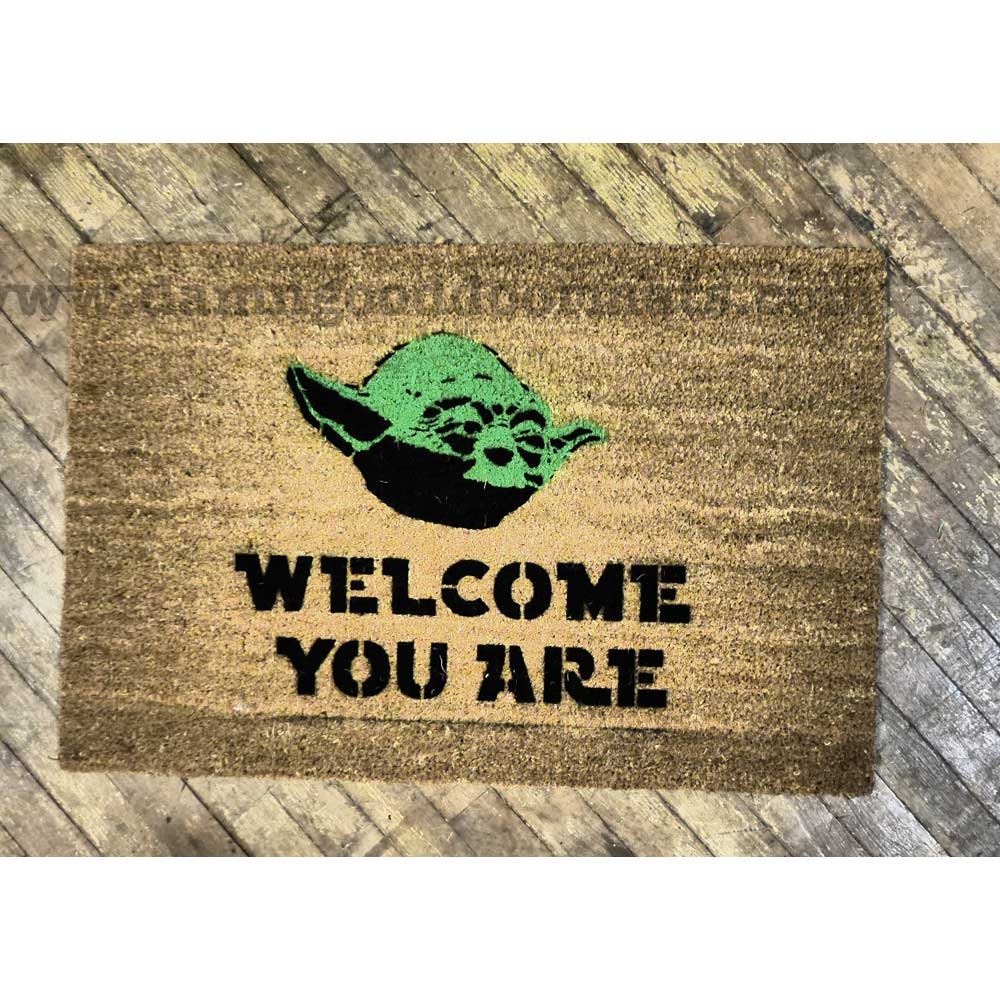 SALE Star Wars Yoda door mat you are by DamnGoodDoormats