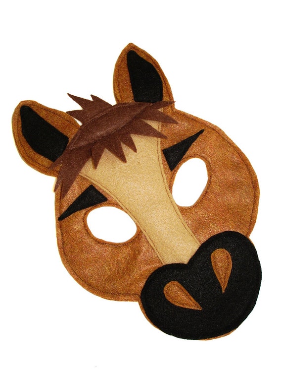Children's HORSE Farm Animal Felt Mask