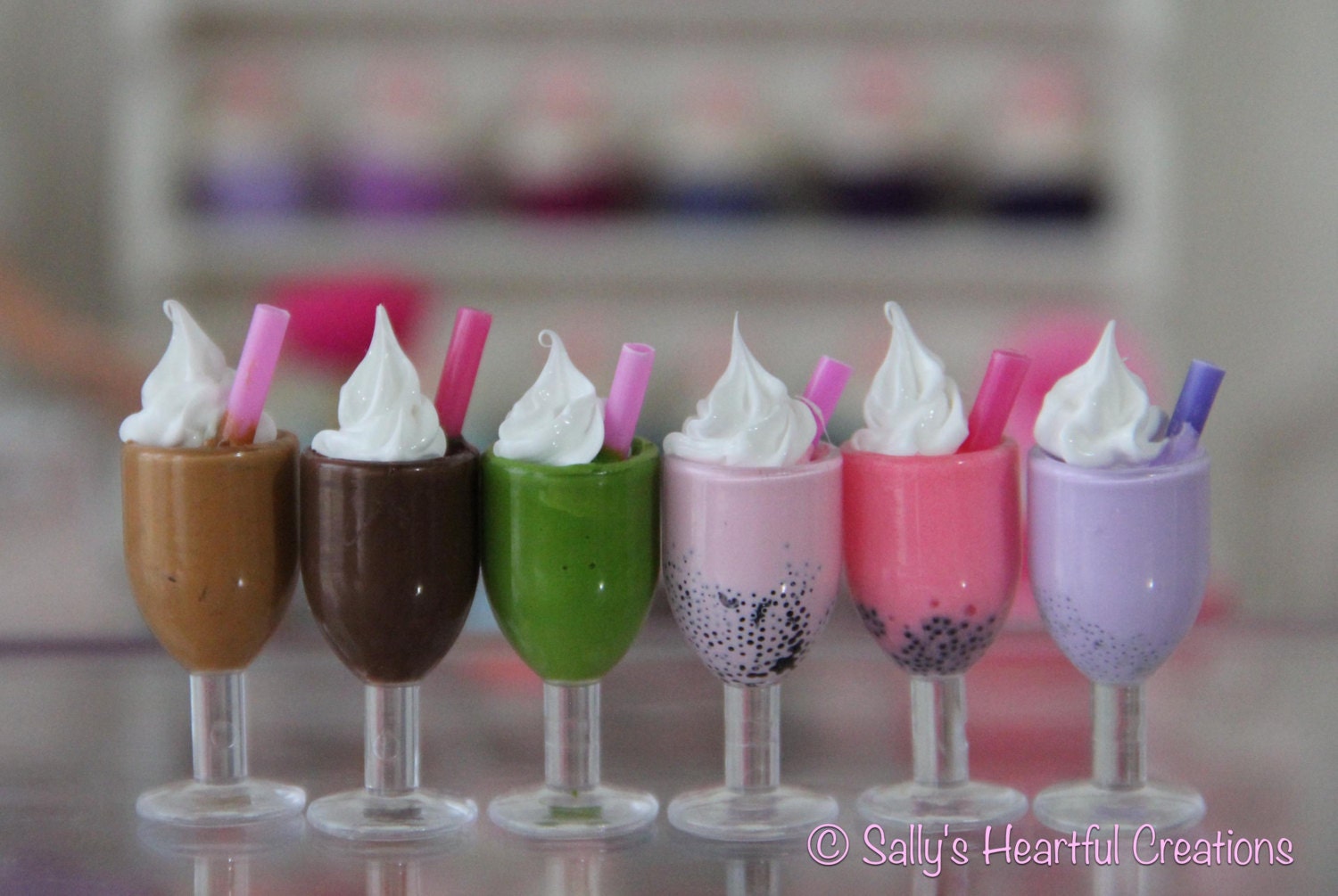 Deluxe Miniature Milkshake or Bubble Tea with Whipped Cream in