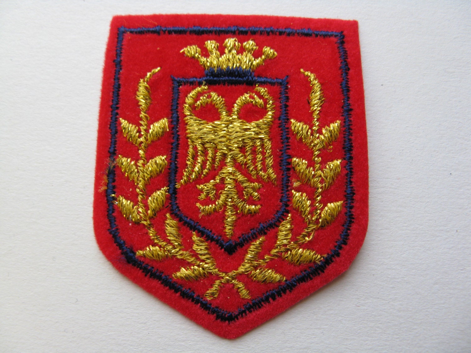 military jacket patch double eagle patch 70s mason crested