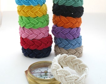 13 Colors Sailor Knot Bracelet Cotton Rope Bracelet, You Choose the Sailor Knot Color