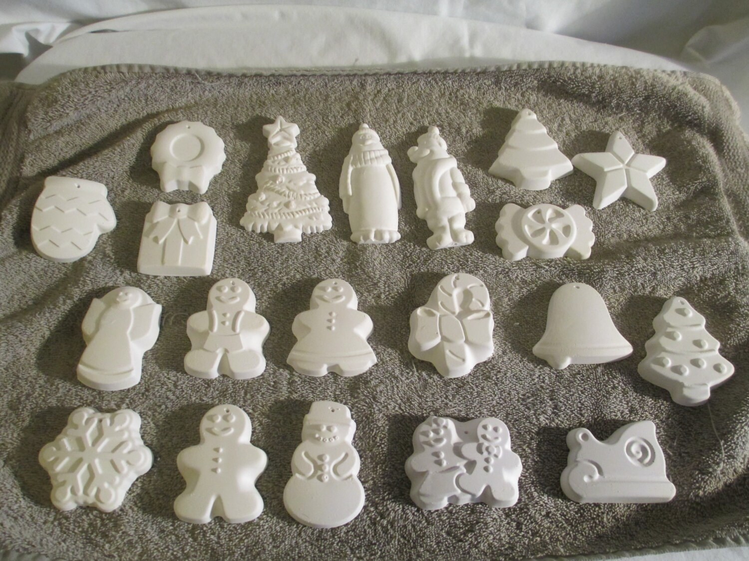 christmas ornaments ready to paint plaster all by christmas ornaments ready to paint plaster all by
