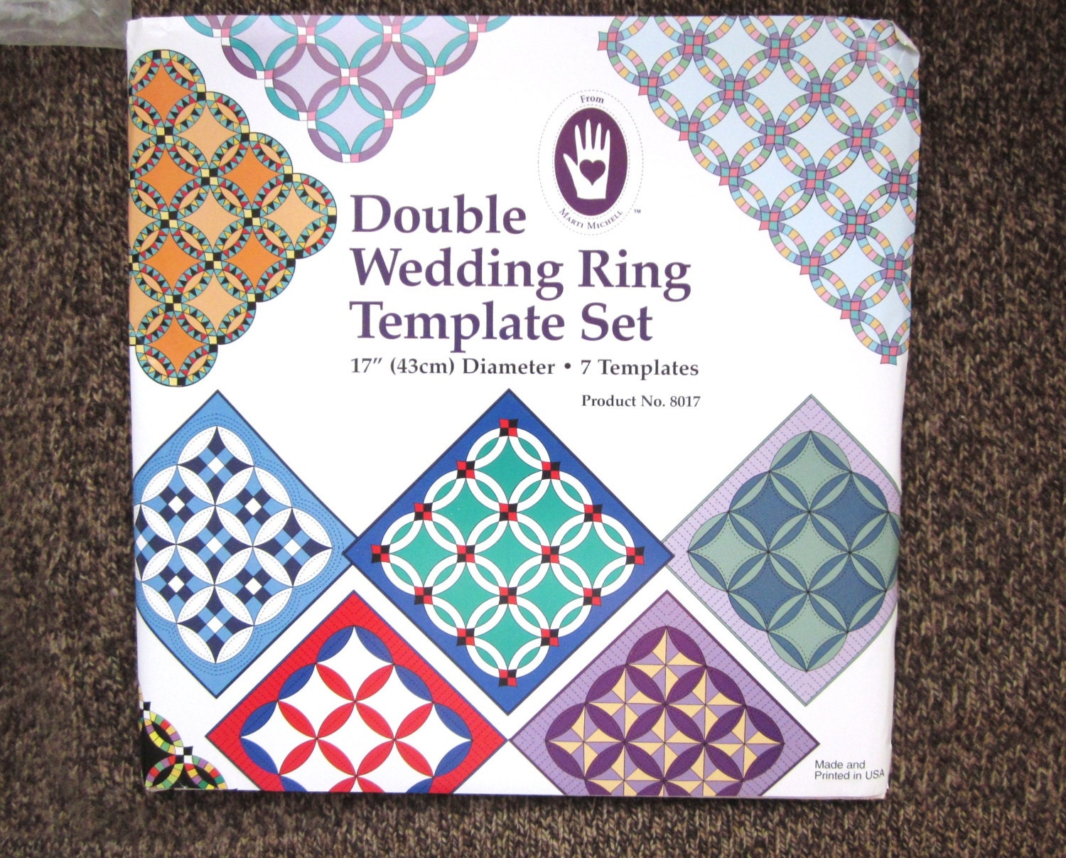 NIB Double Wedding Ring Template Set 17 diameter