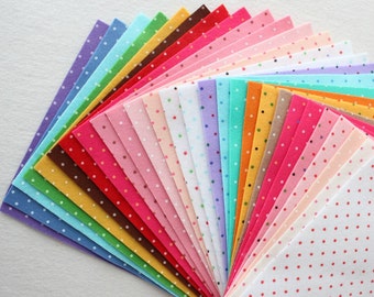 Polka Dot Felt - You Choose 5 6x9 inch sheets