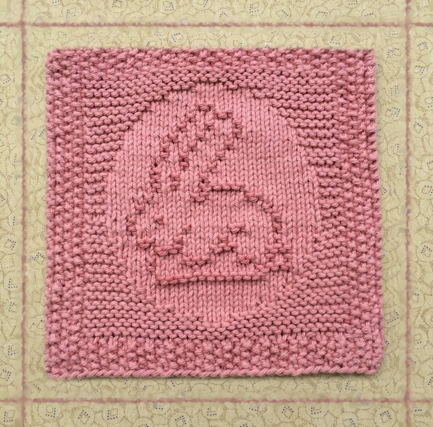 rabbit hand knit dishcloth bunny 100 cotton hand knitted