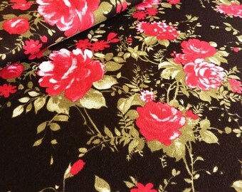 Stretchjersey with Modal "Black Rose" by Lillestoff Design