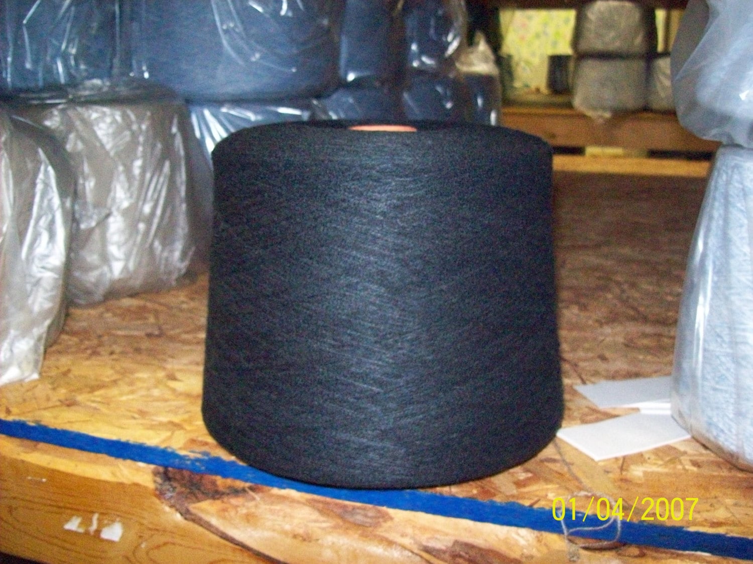Black Acrylic Yarn 1/12 on Cones Machine Knitting Yarns