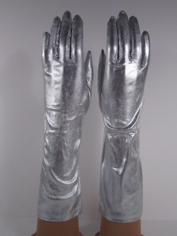 silver opera gloves