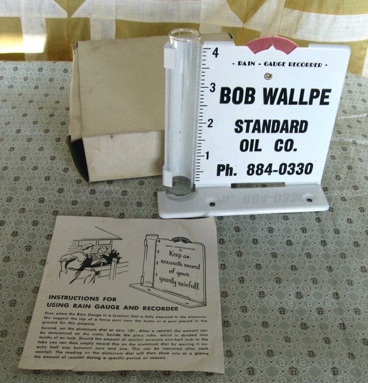 Vintage Rain Gauge Advertising Standard Oil by kccaseyfinds