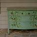 Hand Painted Bamboo Chest of drawers
