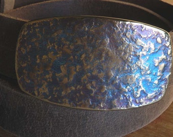 Blue Rodeo Belt Buckle ~ Belt Buckles for Men ~ Women's Belt Buckle ~ Blue Jean Buckle ~ Hypoallergenic Accessories ~ Hand Forged Guy Gifts