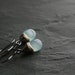 Aqua chalcedony drops and sterling silver dangle earrings - READY to SHIP
