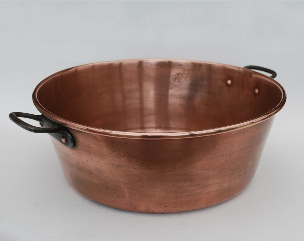 Copper Jam Pan 16'' Large French Copper Jam Pot