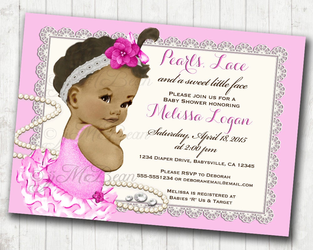 African American Baby Shower Invitations 4