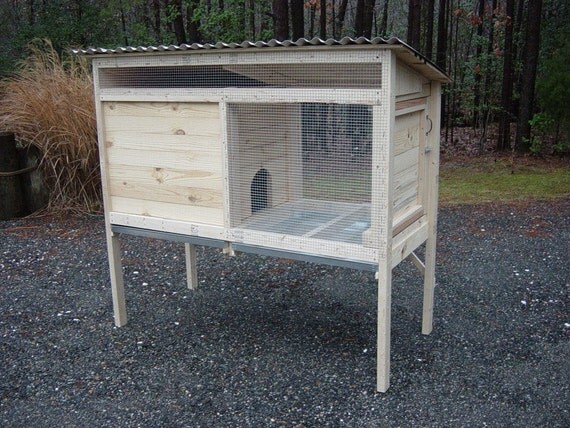 Woodworking Plans for a 5 ft. Rabbit Hutch Illustrated with