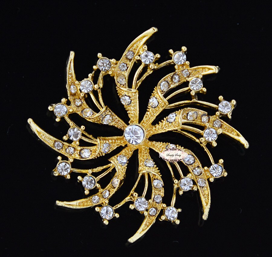 Rhinestone Brooch Component Lot Rhinestone by simplysassysource