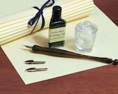 Calligraphy Starter Kit with Dip Pen, Nibs, Ink, Inkwell, and Paper Calligraphy Starter Kit with Dip Pen, Nibs, Ink, Inkwell, and Paper