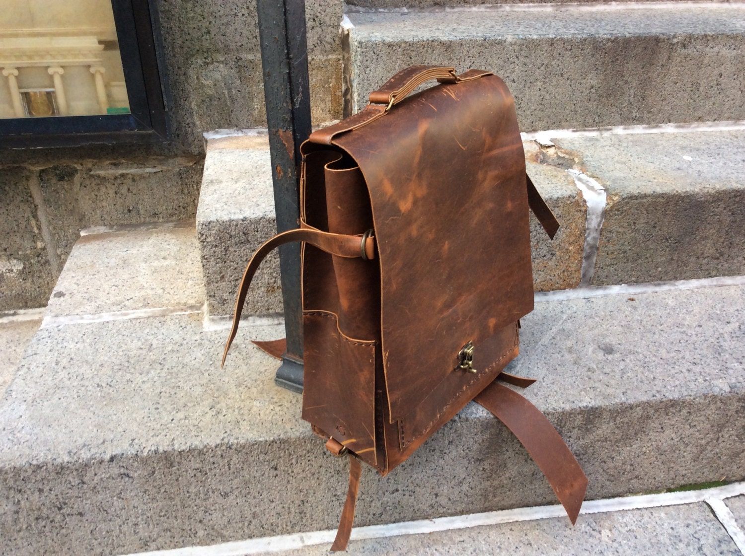 Custom backpacks Mens leather weekender Custom made