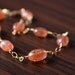 Sunstone Bracelet, Gold or Sterling Silver, Gemstone Jewelry, Real Stone, Free Shipping