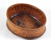 Ceramic Bowl Oval Stoneware Unique Speckled Brown Handmade Pottery Organic Home Decor