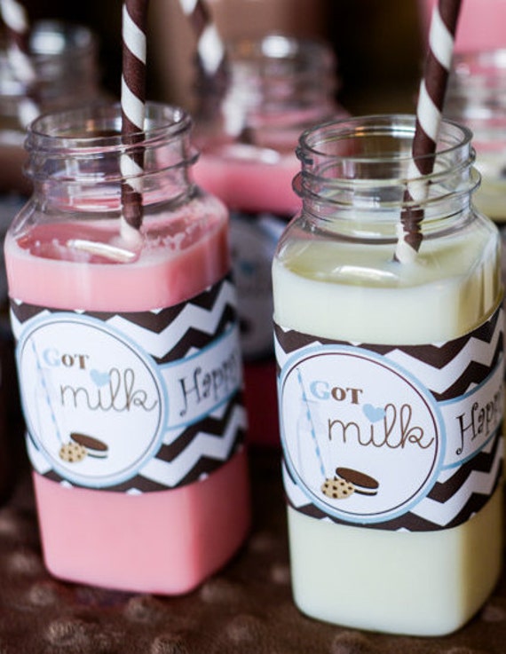 Milk and Cookies Bottle Labels - INSTANT DOWNLOAD Il_570xn