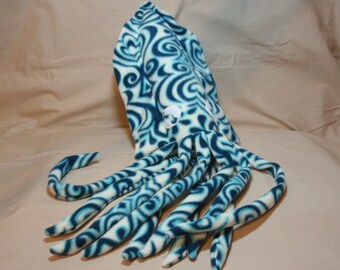 Atlantis the Blue and White Fleece Cuddlefish Ocean Marine Plush Stuffed Animal
