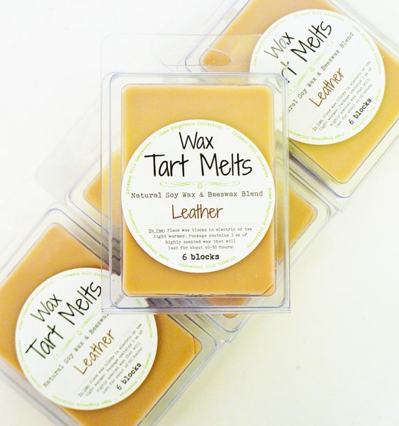 SOY Wax Tart Melt Leather 3 oz Beeswax natural