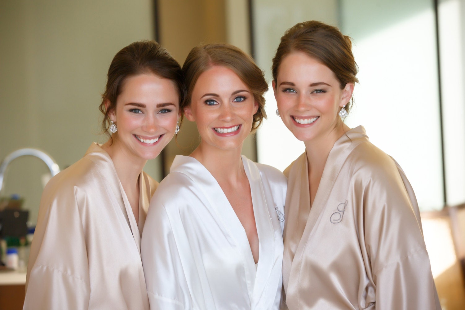 champagne bridesmaid robe