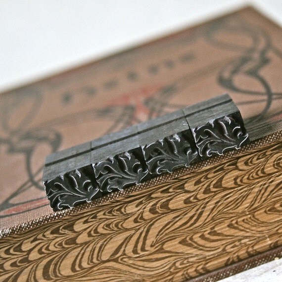 Leafy Letterpress Border Ornaments for Printing Stamping and