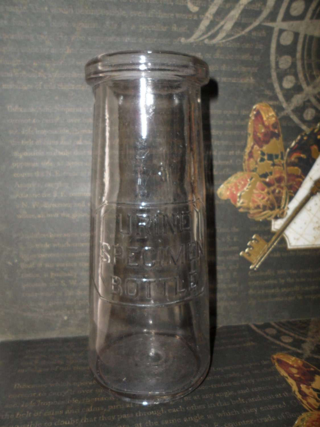 Antique Medical Urine Specimen Glass Bottle 2596