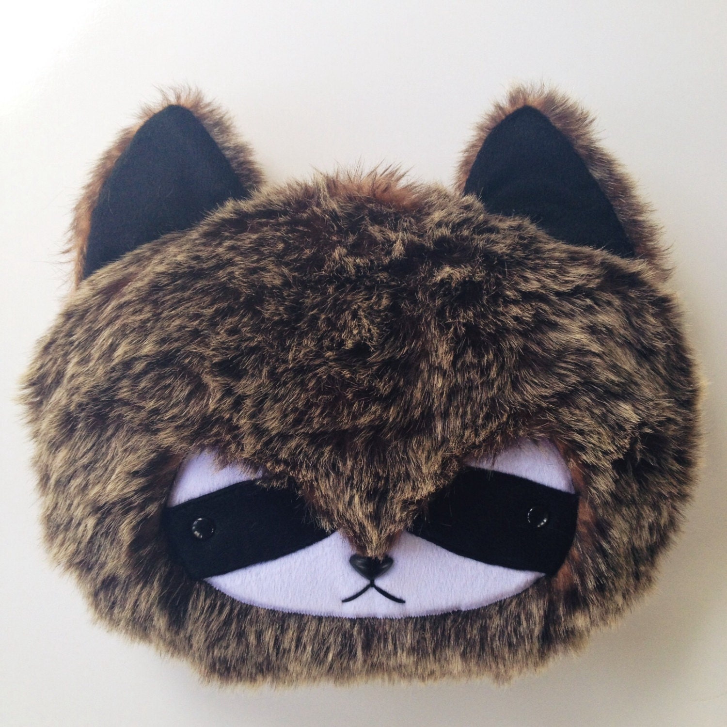 racoon plush pillow