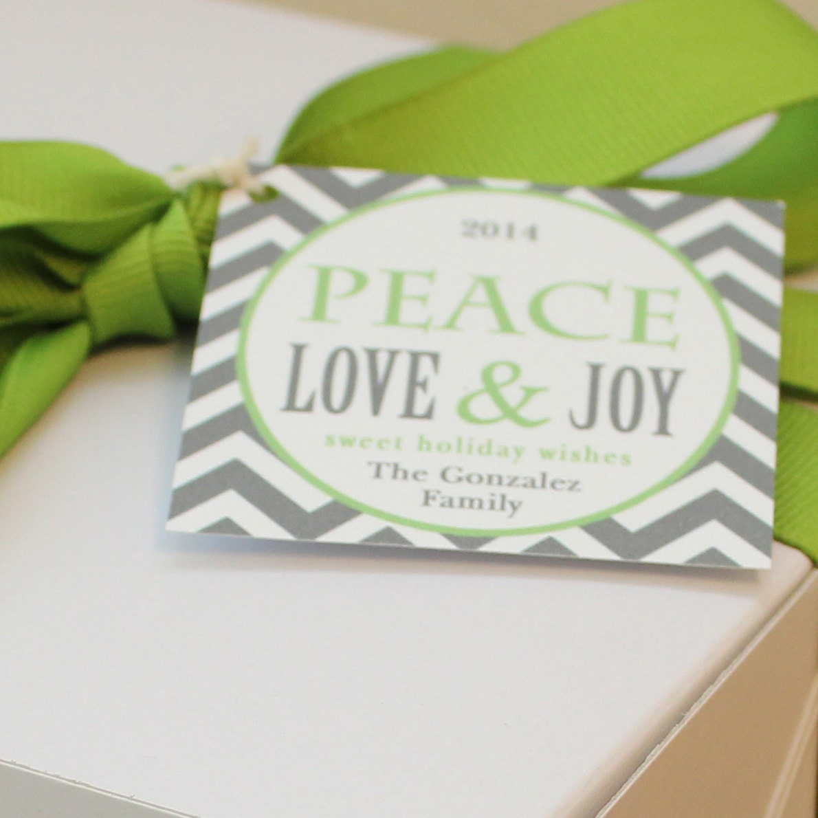 Set of 24 - Peace, Love & Joy Holiday Gift Tags - Personalized Christmas Tags // Personalized Holiday Tags // Christmas Present Tags