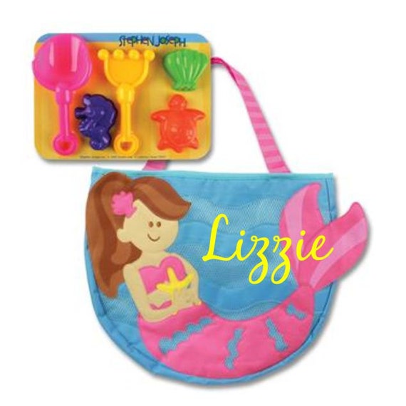 Mermaid Toddler Beach Tote with Toys, Perfect for pre-schoolers, Beach ...