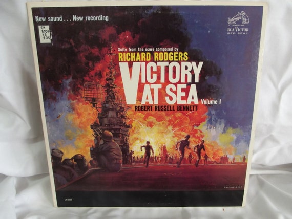 Vintage Vinyl Record LP Victory At Sea volume 1 RCA Red