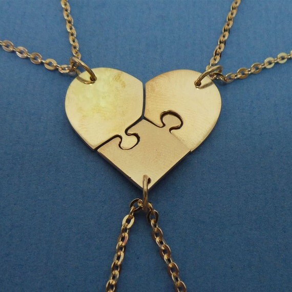 Sterling Silver Sister Necklaces for 3 3 Pieces by yhtanaff