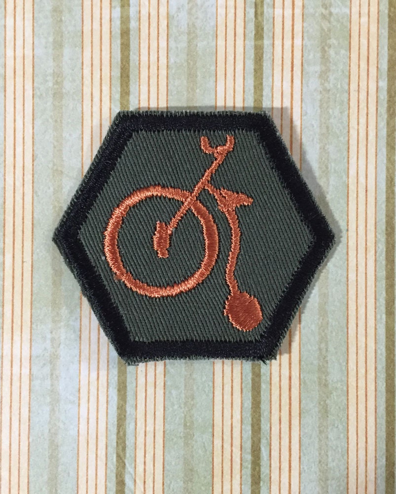 STEAMPUNK Merit Badge- Pennyfarthing Bicycle Steampunk Scouts