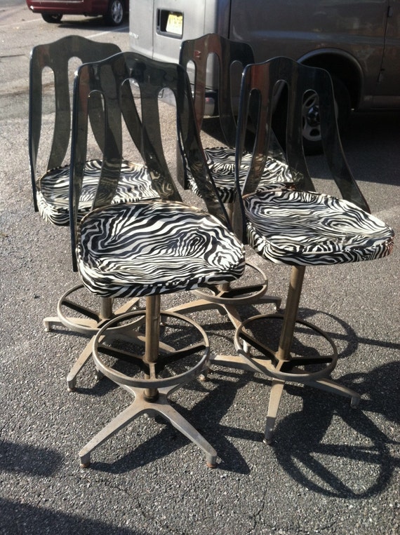 Set Of Four Fun Bar Stools by CottageTreasuresLV on Etsy