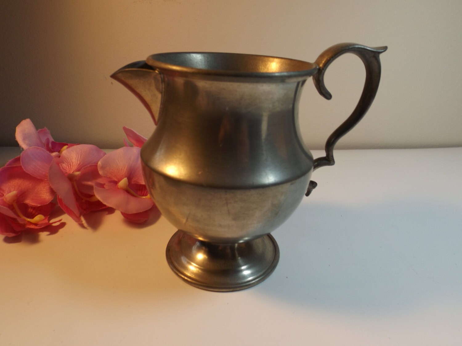 Original Paul Revere Genuine Pewter Creamer Vintage Metal