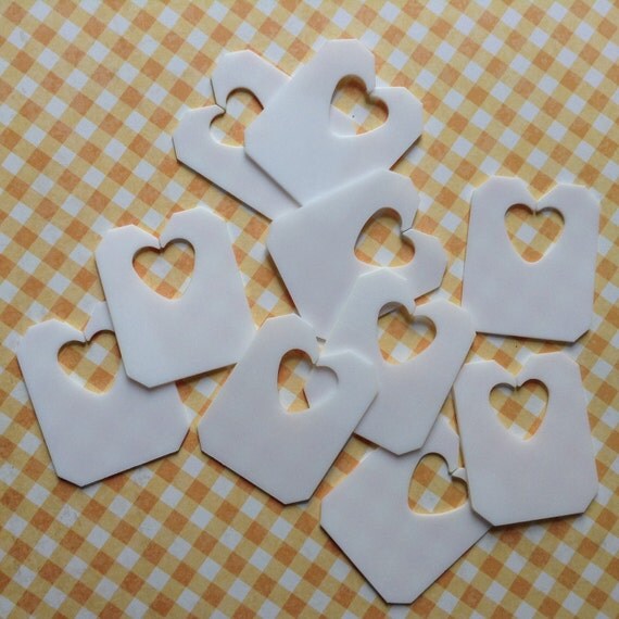 Bread Tags or Ties Large White Favor Bag by CopperMarmalade