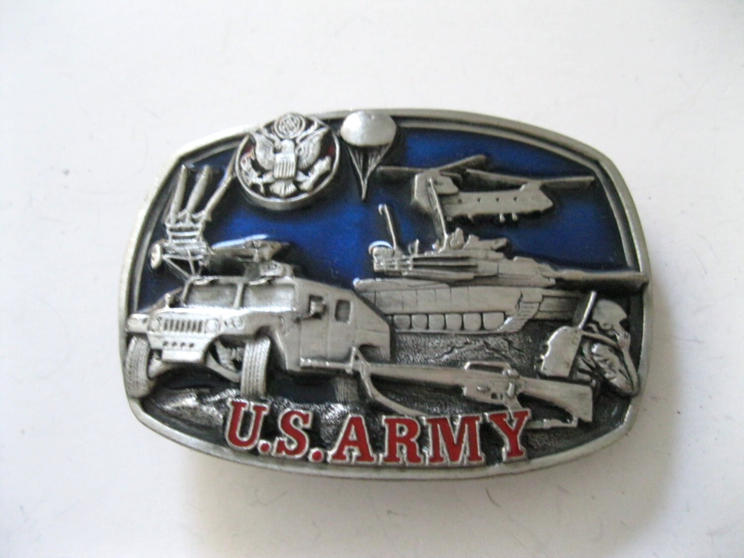 US Army Belt Buckle. Military Tanks by TheSnapDragonsLair on Etsy