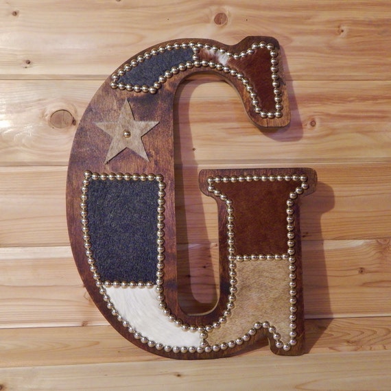 Custom Cowhide Wall Letter G Monogram Wall Decor by LizzyandMe