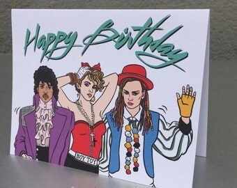 Item 889-Michael Jackson Birthday Card Make it Bad Hand