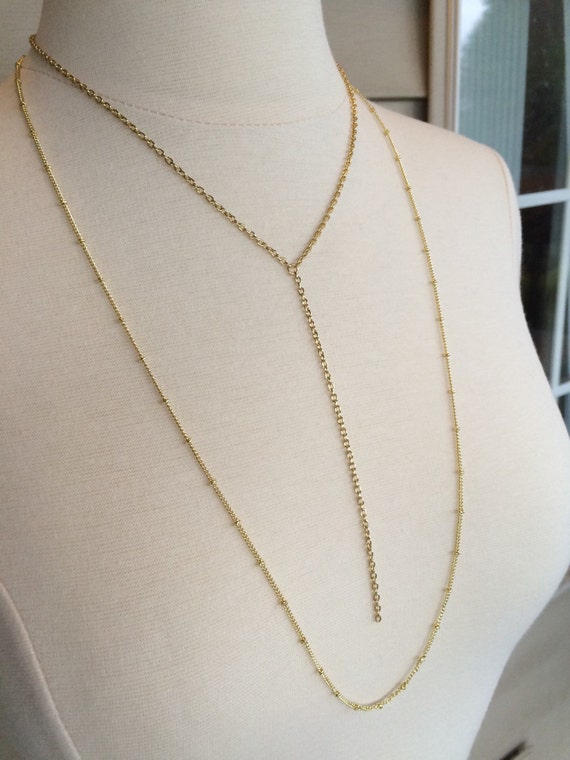Items similar to Delicate Ball Detail Layering Chain Necklace on Etsy