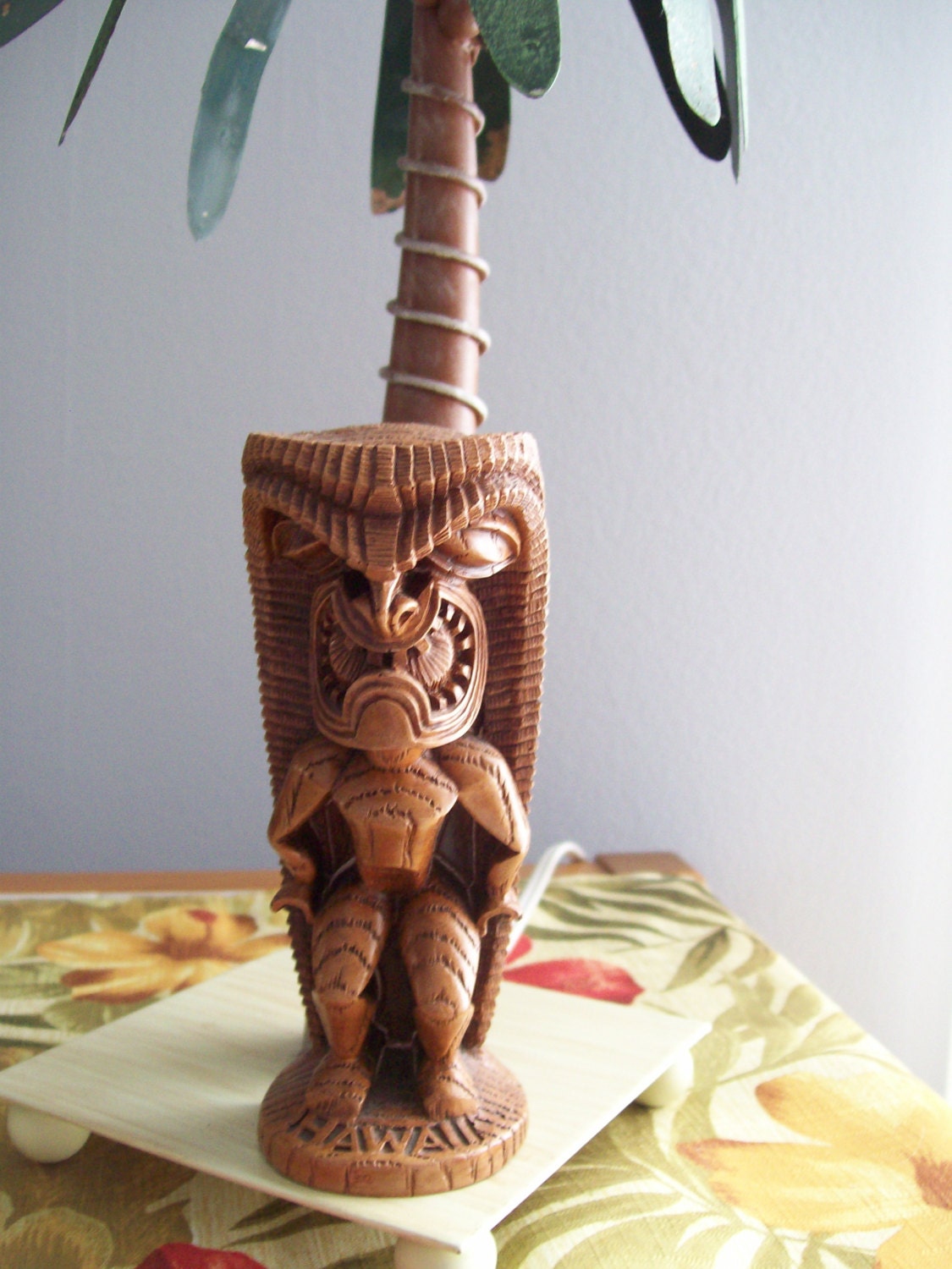 Tiki God KU Coco Joes Made in Hawaii Vintage Carved Wood