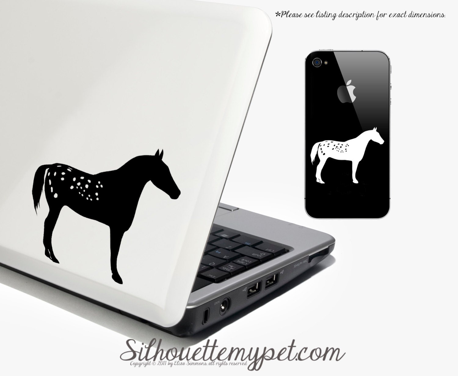 Appaloosa Horse Decal Vinyl Sticker by silhouetteMYpet on Etsy